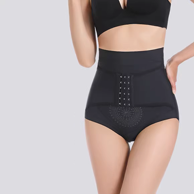 [Hai gói] Quần lót bụng sau sinh Phụ nữ eo eo điêu khắc cơ thể mỏng cơ thể eo cao đồ lót cotton hông đồ lót - Quần cơ thể