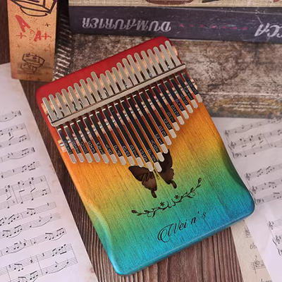 Ngón tay cái piano kalimba 17 âm kalingba cho người mới bắt đầu học nhạc cụ kalimba ngón tay cầm tay - Nhạc cụ phương Tây