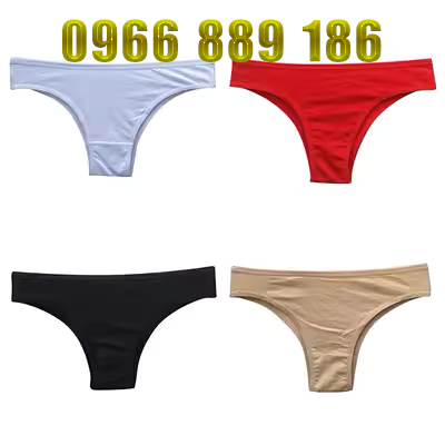Quần lót nữ cotton rộng đáy quần lót một mảnh của phụ nữ cotton liền mạch kích thước lớn quần phụ nữ thấp gợi cảm - G-string