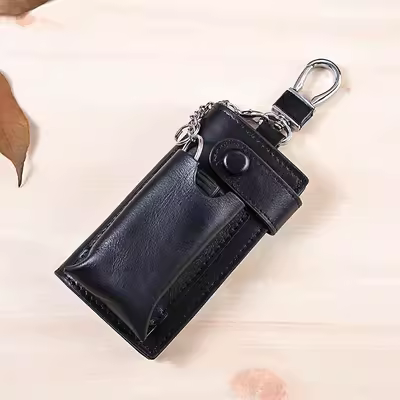Đơn giản nam gia đình đựng chìa khóa đa năng bao da chìa khóa đa năng túi đựng khóa da bò thắt lưng - Trường hợp chính