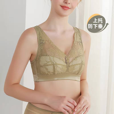 Ngực to khoe áo lót nhỏ, thu gọn ngực, chống chảy xệ, cúp ngực đầy đặn, mỡ mm, size lớn, áo lót không vòng thép, các kiểu áo mỏng mùa hè cho nữ tập hợp - Áo ngực không dây