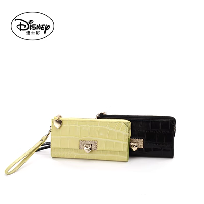Ví nữ Disney Disney Kiểu cá sấu thời trang châu Âu và châu Mỹ Dây kéo ngang Ví dài Ví cầm tay Ly hợp - Ví tiền