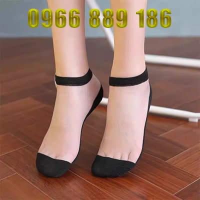 Phụ nữ mỏng pha lê cắt thấp vớ mùa thu ngắn vô hình ren bông vớ ống ngắn ống thuyền vớ miệng cạn phụ nữ mùa thu - Vớ bông