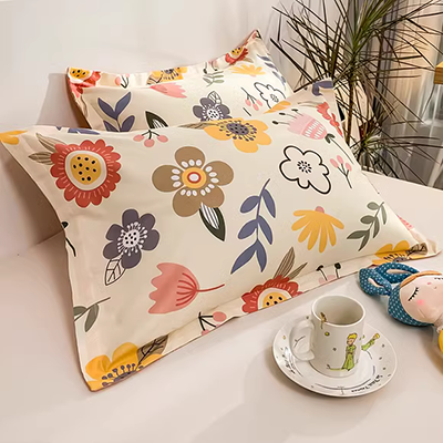 Khăn gối cotton tinh khiết một đôi bông gạc thấm mồ hôi khăn gối đơn học sinh đơn giản người lớn phong cách châu âu khăn gối cặp đôi - Khăn gối