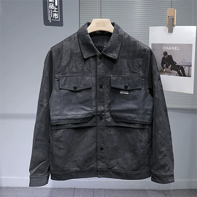 Mùa thu và mùa đông Hàn Quốc thương hiệu pu da quần áo nam trùm đầu dày áo khoác cotton xe máy quần áo hip hop da nữ - Quần áo lông thú