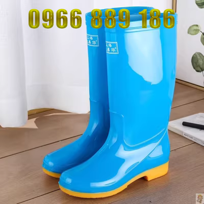 Phụ nữ người lớn không thấm nước overshoes bốn mùa giày đi mưa dày không trơn trượt giày làm việc xô ủng ống dài ống cao giày đi mưa phụ nữ - Rainshoes