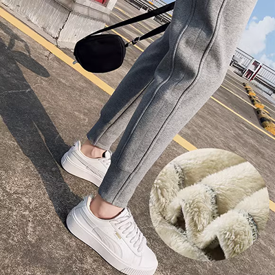 . Quần len dày 2019 mới mùa thu và mùa đông eo cao đã mỏng giản dị củ cải chân quần quần harem quần thủy triều - Quần Harem