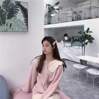 Kích thước lớn mùa xuân và mùa thu mẫu áo len dệt kim màu đỏ Hàn Quốc hợp thời trang phụ nữ mặc áo len dài tay giản dị - Áo len