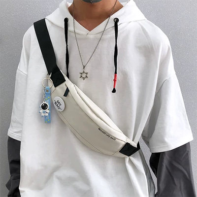 Túi trong Túi Messenger nam thể thao xu hướng đường phố mới cặp đôi hip-hop túi ngực đeo vai phụ nữ điện thoại di động ba lô nhỏ - Túi xách nữ