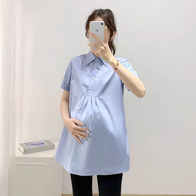 Mùa hè Âu Mỹ giản dị váy bà bầu hoạt hình dễ thương Mickey bà bầu váy thủy triều Mẹ cộng với cỡ váy đuôi cá lỏng lẻo - Áo thai sản