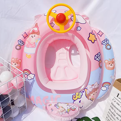 Vòng bơi cho trẻ em bơi vòng 3-6 tuổi nổi vòng ghế dày trẻ em trẻ sơ sinh ghế trẻ em vòng phao bơm hơi phao - Cao su nổi