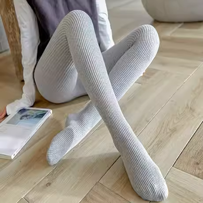 Xà cạp dày, cotton, bé gái, thu đông, trẻ em, trẻ em, trẻ lớn, quần tất dệt kim - Xà cạp