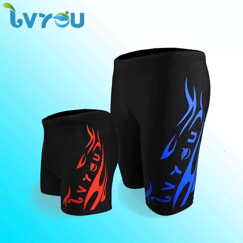 .Swimming trunks nam giới áo tắm boxer dành cho nam giới 5 điểm lỏng lẻo chống vụng về làm khô nhanh Bộ đồ bơi nam thời trang cỡ lớn - Nam bơi đầm