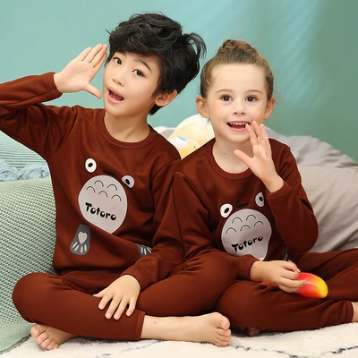 Mới mùa thu và mùa đông đồ lót nhiệt trẻ em trai và gái cộng với quần áo nhung mùa thu sữa lụa phục vụ nhà - Quần áo lót