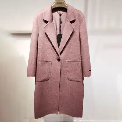 Weiying WEIYING Winter Albaka áo hai mặt cashmere nữ Áo len Hàn Quốc W942D818107 - Áo len lót đôi