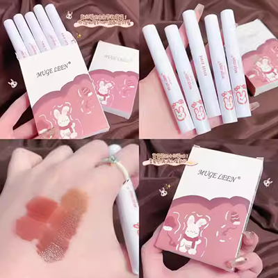 Lông mày Mole Petal Lip Glaze Lip Glow không thấm nước, không dễ tẩy màu, giữ ẩm lâu dài Son môi lỏng Son môi - Son bóng / Liquid Rouge