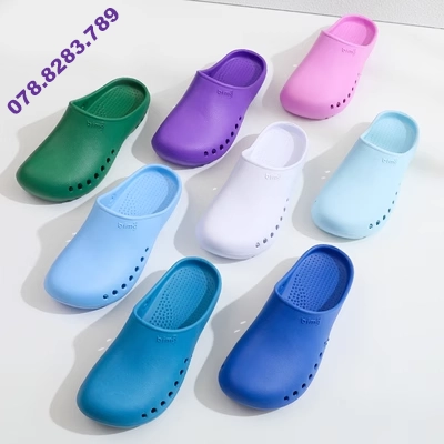 Giày phẫu thuật bác sĩ và y tá dép phòng mổ phòng thí nghiệm nam và nữ chống trượt Giày EVA Bao Đầu giày phòng sạch giày làm việc