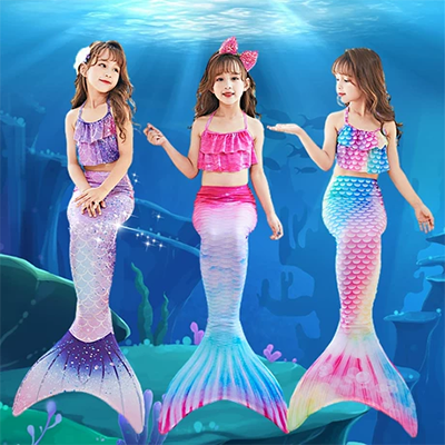 Người lớn áo tắm tách đuôi nàng tiên cá phụ nữ có thể bơi với vây bikini nàng tiên cá áo tắm kéo dài cao - Bộ đồ bơi hai mảnh
