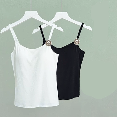Áo lót cotton mùa hè của phụ nữ áo lót chống chói chiều dài giữa áo lót phụ nữ với miếng đệm ngực quấn ống ngực trên cùng áo sơ mi - Ống