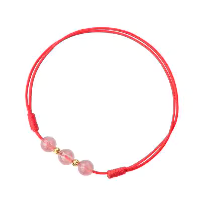 Cao cấp mới cao cấp đan dây chân học sinh đơn giản Mori cổ gợi cảm tuyển nữ vòng chân dây đỏ đào hoa - Vòng chân