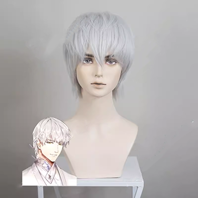 YURI! Trên ICE Victor Nikiforov Lưng Lớn Ulan Màu Xám Bạc Tóc Ngắn Cosplay Tóc Giả - Cosplay