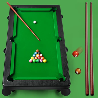 Bàn bi a mini cho trẻ em lớn hộ gia đình nhỏ màu đen 8 bàn bi a tiêu chuẩn bằng gỗ ưa thích quà tặng giáng sinh - Bi-a
