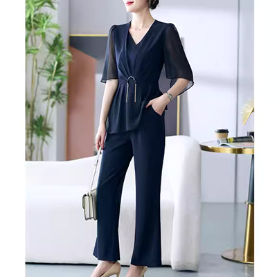 Bà già béo cỡ lớn quần áo bà ngoại mùa hè cộng với phân bón để tăng 200 kg cho người mẹ trung niên và người già - Phụ nữ cao cấp