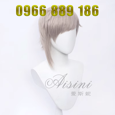 Aisni Bungou Con chó đi lạc Nakajima Atsushi Tóc giả Hổ người Cos Tóc mai Kéo dài Gốc hoa sen Màu xám Cosplay Tóc giả - Cosplay