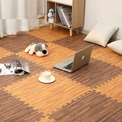 Thảm xốp ghép vân gỗ Thảm tập bò tatami xếp hình khối bé tập bò thảm trải sàn - Thảm sàn