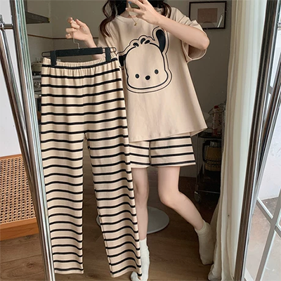 Bộ đồ ngủ dài cotton Modal dành cho phụ nữ Plus Fat Plus Size Quần mỏng ở nhà dành cho nữ dành cho người béo Quần dài có điều hòa giữa eo - Quần tây