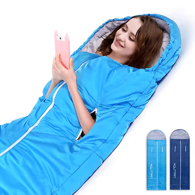 Phụ nữ Đầu mùa thu Dây kéo di động Xe hơi Nam và Nữ Túi ngủ mùa đông tiện lợi Mùa đông Dày dành cho Người lớn Độc thân - Túi ngủ