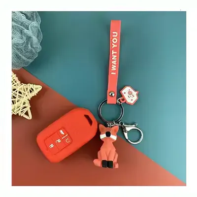 Thích hợp cho vỏ chìa khóa Honda Accord Civic Hao Ying Guandao Lingpai Binzhi CRV car keychain bag silicone - Trường hợp chính