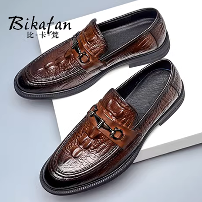 Lớp đầu tiên giày da bò giày nam giày mùa hè da thoáng khí giày trắng đế thấp đế mềm giày giản dị thủy triều giày nam - Giày thấp