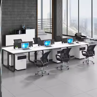 Bàn nhân viên 4 người 4 người 6 trạm văn phòng bàn ghế kết hợp bàn làm việc nội thất văn phòng Bắc Kinh - Nội thất văn phòng