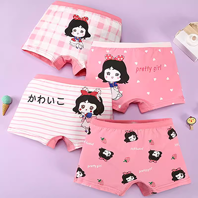 Quần lót cotton bé gái, quần sịp boxer trẻ em 1-12 tuổi, quần lót cotton bé gái, quần đùi boxer nữ cho bé - Quần áo lót