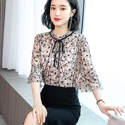 Áo sơ mi vải lanh nam tay ngắn Hồng Kông phong cách hè rộng size họa tiết lá rộng áo hoa giản dị nửa áo xu hướng - Áo