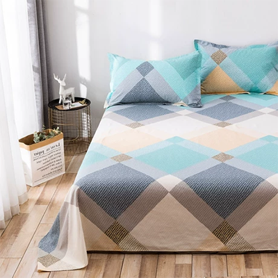 Net màu đỏ rắn bốn mảnh phù hợp với Bắc Âu cô gái đơn giản chăn chăn ký túc xá ba mảnh vải lanh mờ Nhật Bản phong cách Nhật Bản - Khăn trải giường