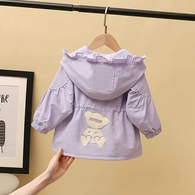 Cô gái áo khoác lông cừu san hô sang trọng áo vest đệm 2019 mùa thu và mùa đông ấm áo vest màu rắn áo khoác trẻ em có mũ trùm đầu - Áo ghi lê
