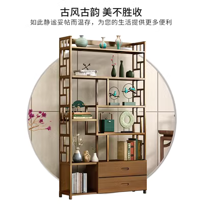 Bogu khung gỗ rắn Đồ trang trí nội thất Trung Quốc Kệ Duobaoge trưng bày đồ cổ Tủ trà giá sách cổ - Kệ