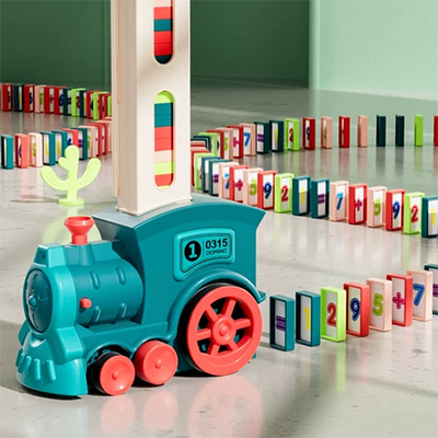 Đồ chơi hoạt động số trẻ em Dominoes 3-4-6 tuổi 5 bé trai và bé gái giáo dục sớm nhận dạng khối xây dựng - Khối xây dựng
