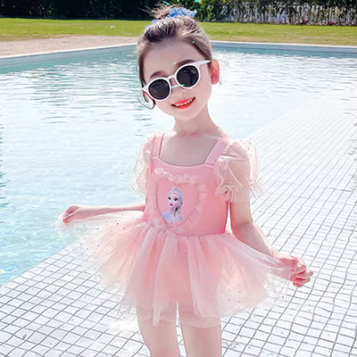 Áo tắm một mảnh dành cho trẻ em, trẻ em nữ, hình in trẻ mới biết đi, tính khí bé gái xinh, trẻ lớn, váy một mảnh tươi trẻ - Bộ đồ bơi của Kid