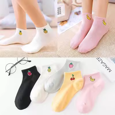 [Mười đôi 5.9] vớ nữ thuyền miệng cạn vớ nữ sinh viên vớ bông mùa hè Hàn Quốc. - Vớ bông