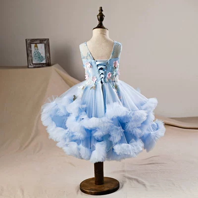 Girls Princess Dress Baby Birthday Piano Costume Girl Dress Girl Show Cat Flower Girl Dress Girl Spring Summer Mới - Váy trẻ em