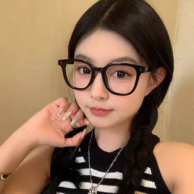 Kính cận thị nữ chống ánh sáng xanh bức xạ mắt nam máy tính phẳng chống xanh nhạt mỏi mỏi đổi màu kính gọng kính bảo vệ mắt - Kính khung
