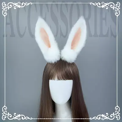 Inuyasha Sasaomaru tai mèo tai cáo cosplay khiêu vũ bên biểu diễn mũ nón phong cách băng đô thịt trắng - Cosplay