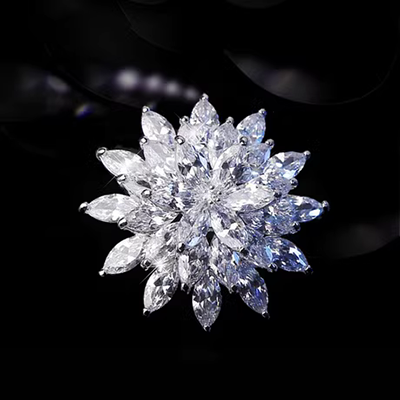 Thiết kế ban đầu của Yin Ye Zi màu sắc cao cấp trâm zircon bông tuyết corsage nữ trang sức lắp ráp phương tây thời trang khóa pin - Trâm cài
