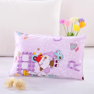 Vỏ gối cotton trẻ em nguyên chất 2 chiếc gối bông hoạt hình cho bé mẫu giáo vỏ gối 30 * 50 - Gối trường hợp