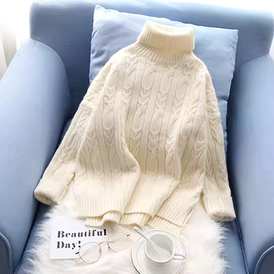 Áo len cổ cao nửa tay giữa mùa hè Áo thun nữ mới Áo len nữ tay ngắn, áo len mỏng rộng cỡ lớn - Đan Cardigan