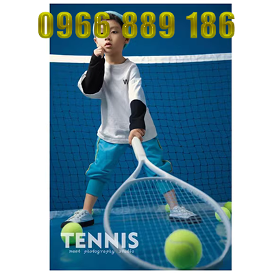 Đạo cụ chụp ảnh trẻ em mới vợt tennis sáng tạo ảnh studio ảnh thủy triều ảnh thời trang cá tính chủ đề thể thao - Quần vợt