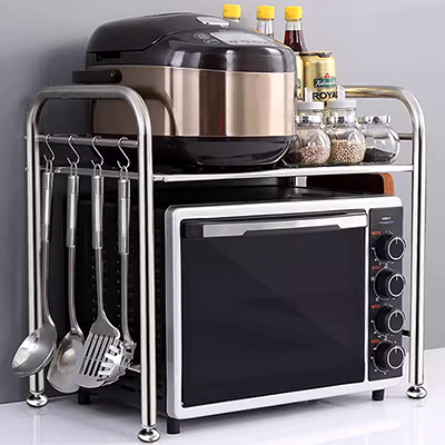 Giá đỡ lò vi sóng giá lò nướng đôi inox lò nướng giá một lớp lưu trữ giá gia vị giá bếp cung cấp - Khác